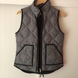 J.Crew Herringbone Puffer Vest, XS